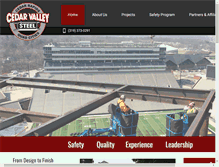 Tablet Screenshot of cedarvalleysteel.com